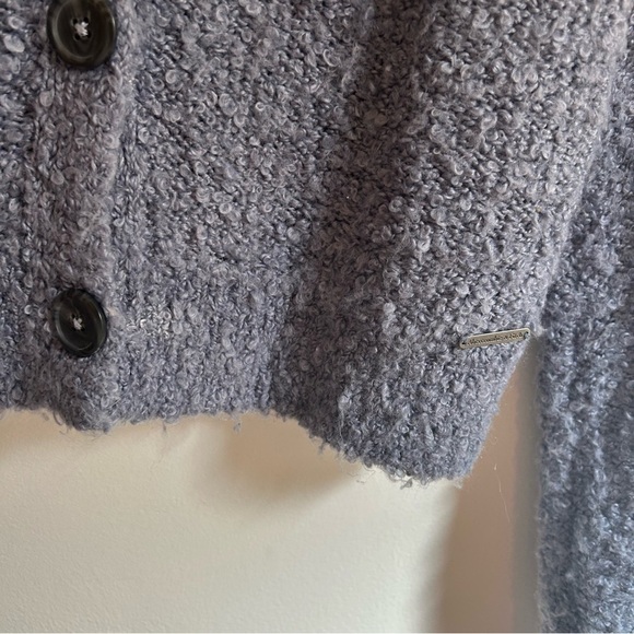 Abercrombie & Fitch- Cozy Boucle Blue/Gray Women's Sweater - Picture 4 of 6